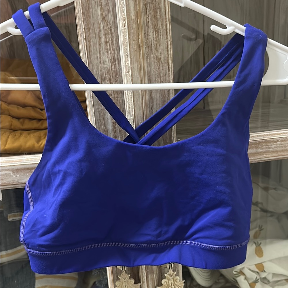 Lululemon Blue Criss-Cross Sports Bra